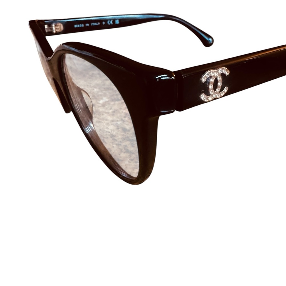 Chanel Black Eyewear Frame eyeglasses, crystal logo - Picture 11 of 16